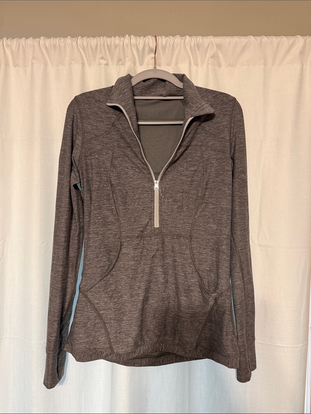 lululemon athletica Heather Gray Quarter-Zip Pullover